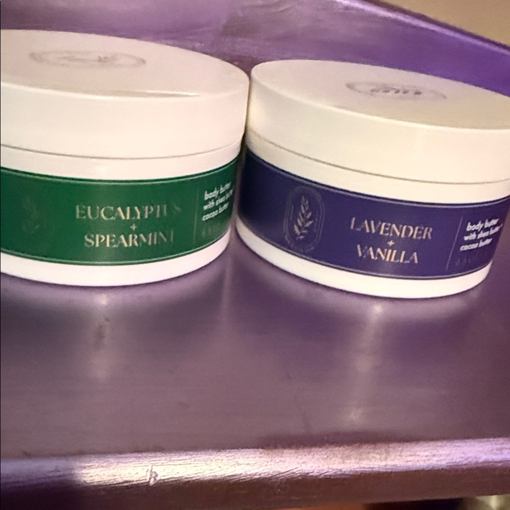 Bath & Body Works Green and White Body Cream